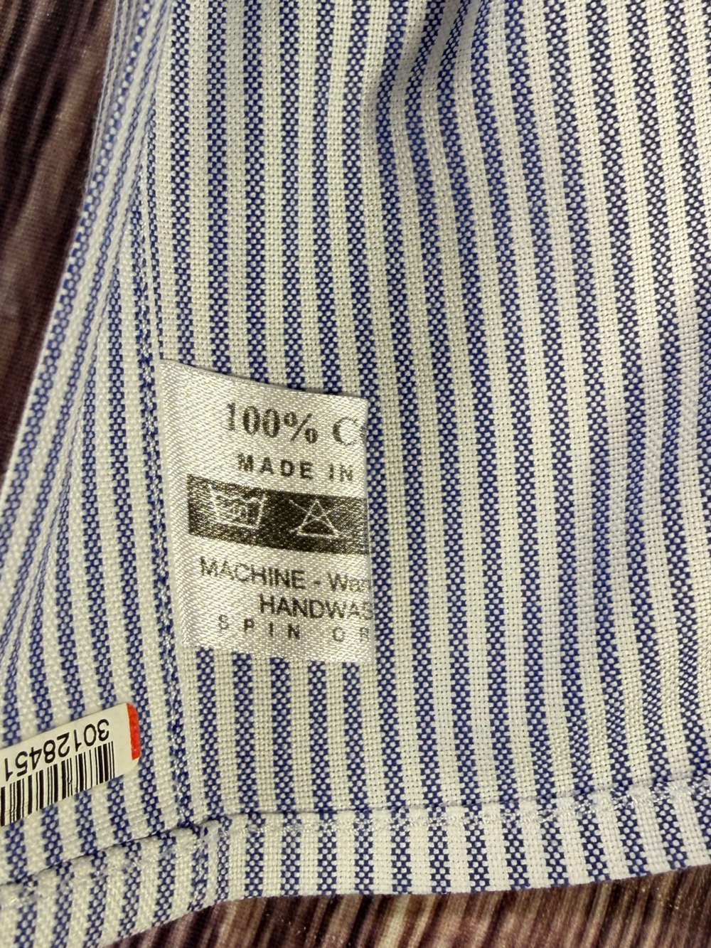 EMMA WILLIS JERMYN STREET LONDON MENS DRESS SHIRT BLUE & WHITE STRIPED 16 1/2 - Picture 7 of 8